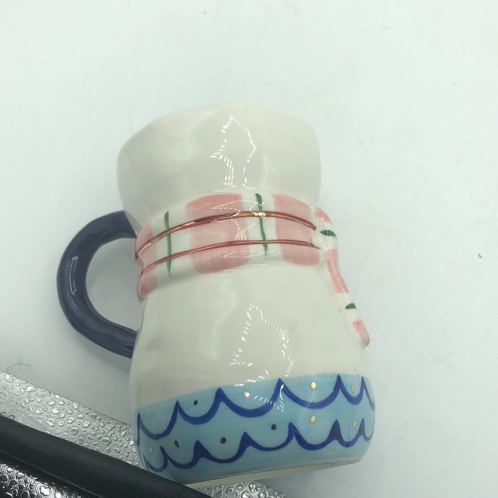Anthropologie BIRCANFOX Joyeux Noel Snowman Mug 18oz Coffee Latte Cocoa - Picture 5 of 12